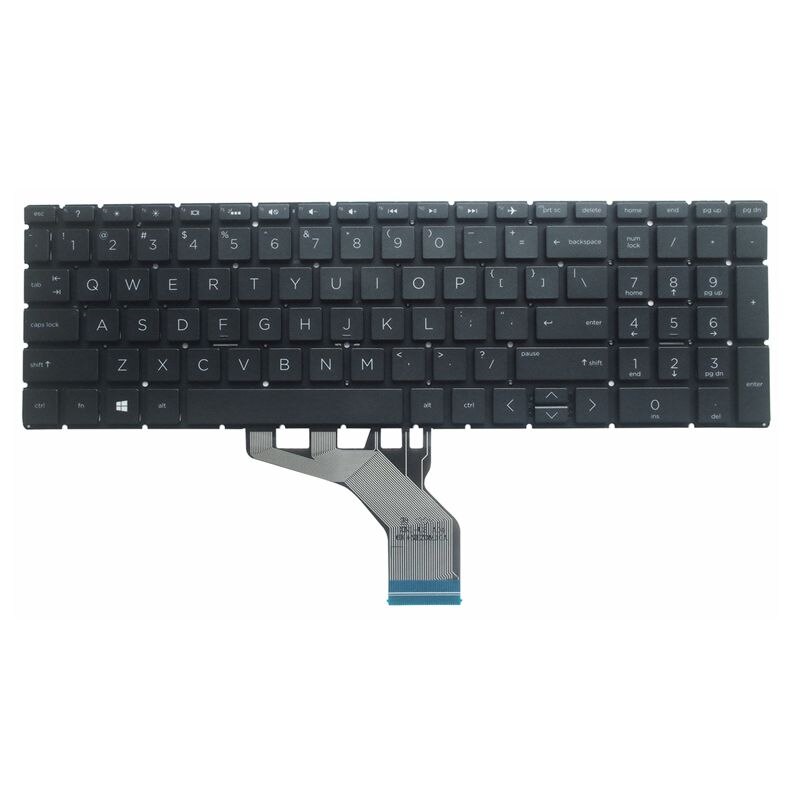 teclado inglés estadounidense para HP 15-DA 15-DB 15-DX 15-DR 250 G7 255 G7 negro