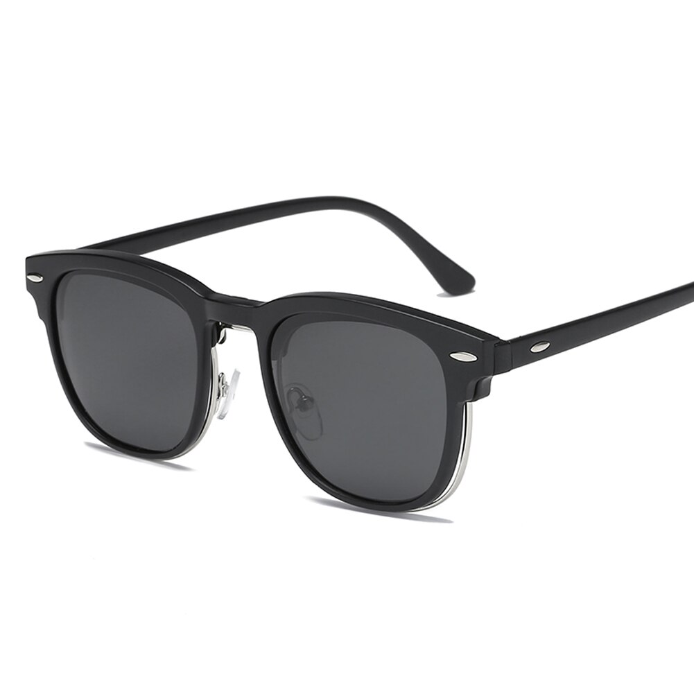Clip on Sunglasses clip on glasses half frame Men Women mirror clip Sun Glasses Night Vision Driving sunglasses for men: C1