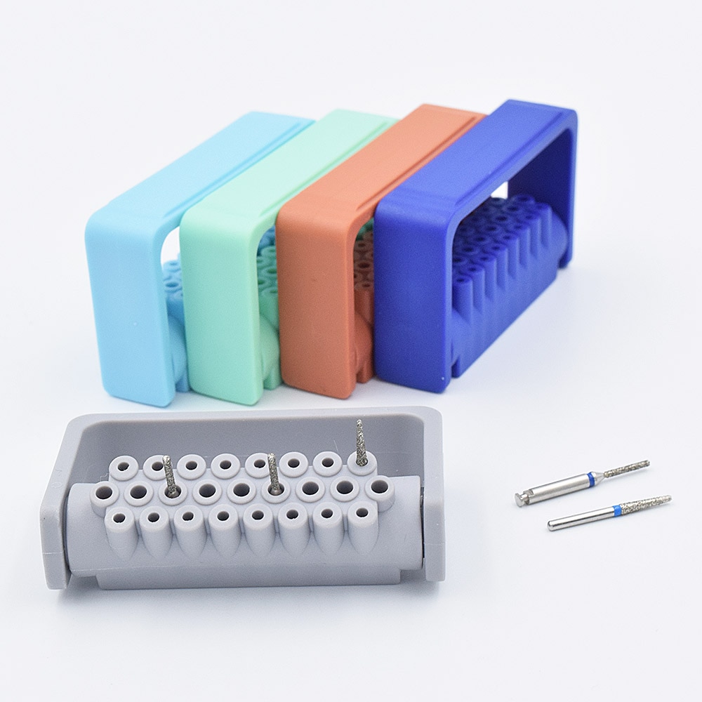 5 PCS 25 Holes Sterilization Dental Diamond Burs H... Vicedeal