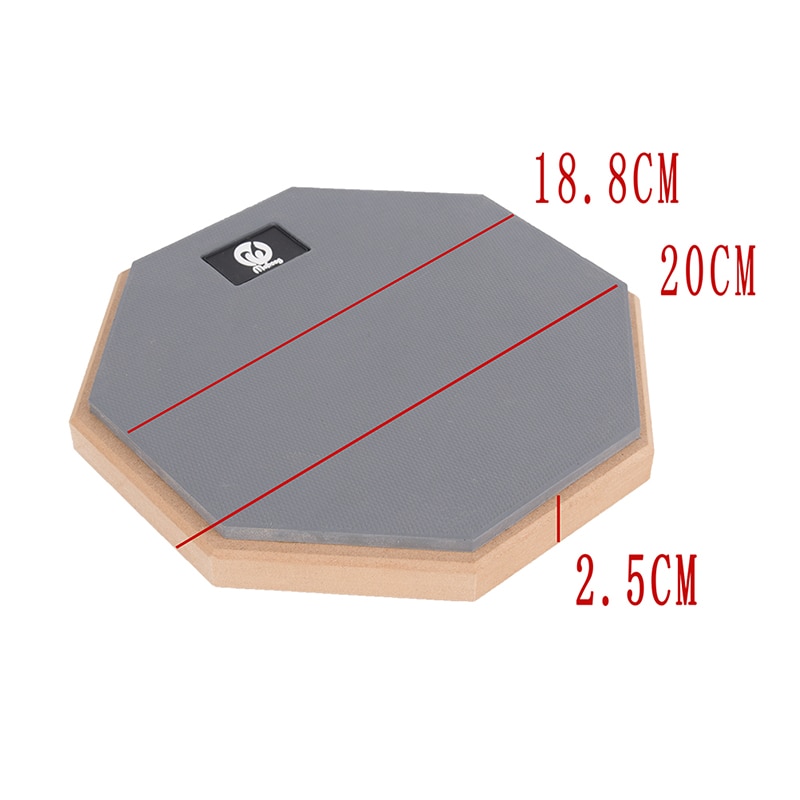 Tragbare Gummi Holz Dumm Trommel Praxis Ausbildung Trommel Pad Musik Instrumente mit Trommel Stöcke 18,8 cm x 2,5 cm
