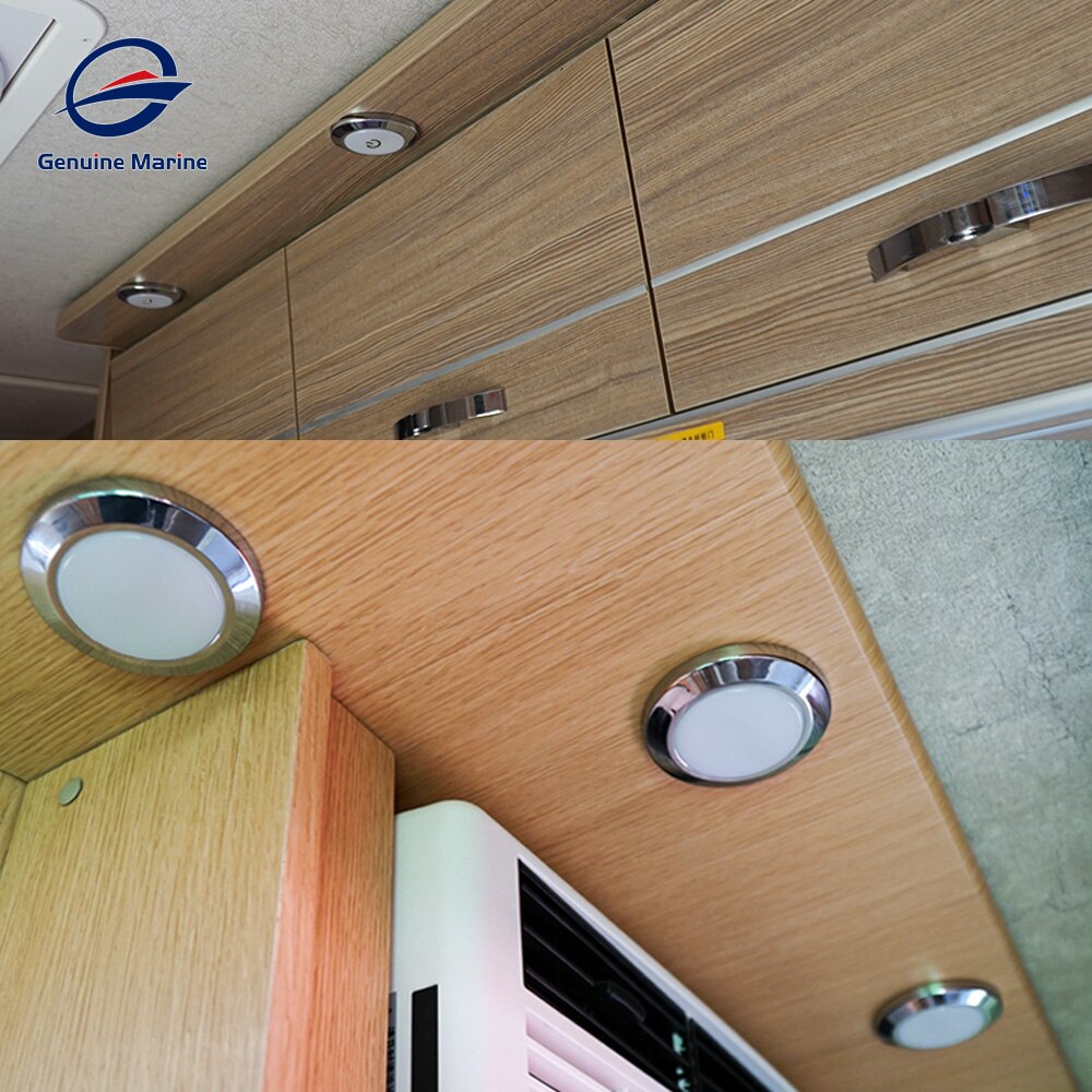 Luz Led redonda para Interior de coche, lámpara de techo con interruptor para Camper, caravana, barco, accesorios, 5W, 12V