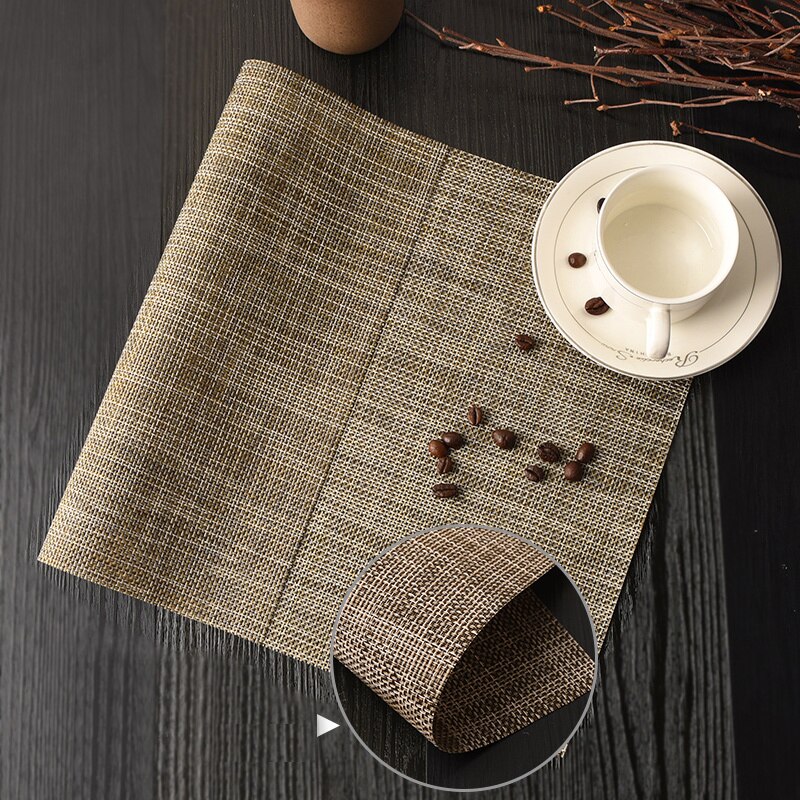 45X30cm Kitchen Simple Pure Color Placemat PVC Dining Table Mat Table Placemats for Table Decoration Accessories Coaster Pad: B