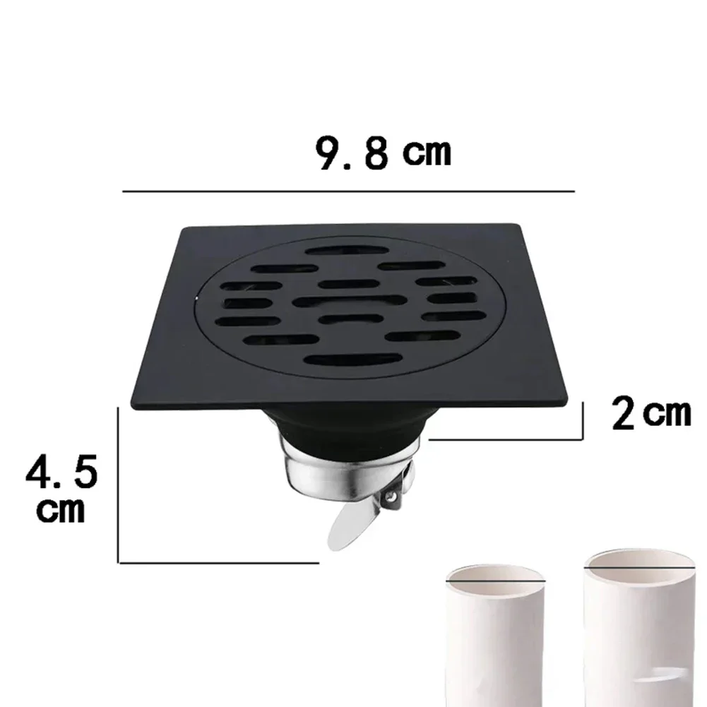 1pc Shower Floor Drain Backflow Preventer Stainless Steel Floor Drain Bathroom Insect Proof Anti-odor Sewer Drainage Cover