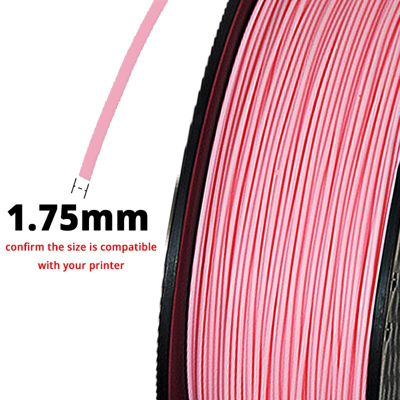 TOPZEAL Premium 3D Printer Filament Pink Color PLA Filament 1.75mm 1KG Spool for Prusa i3 RagRap