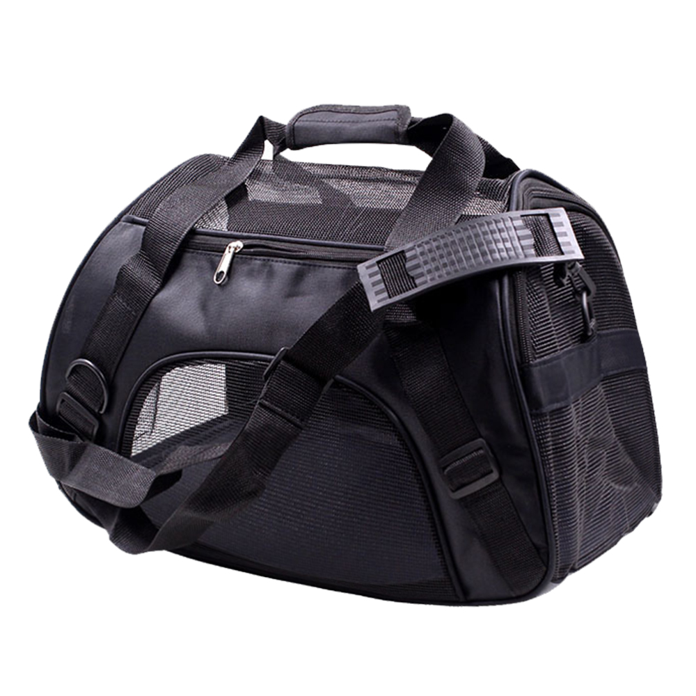 Nylon Huisdieren Ademend Mesh Reistas Draagbare Kat Puppy Uitgaande Handtas Kooi Rugzak Carrier Hond Teddy Benodigdheden: Black / M