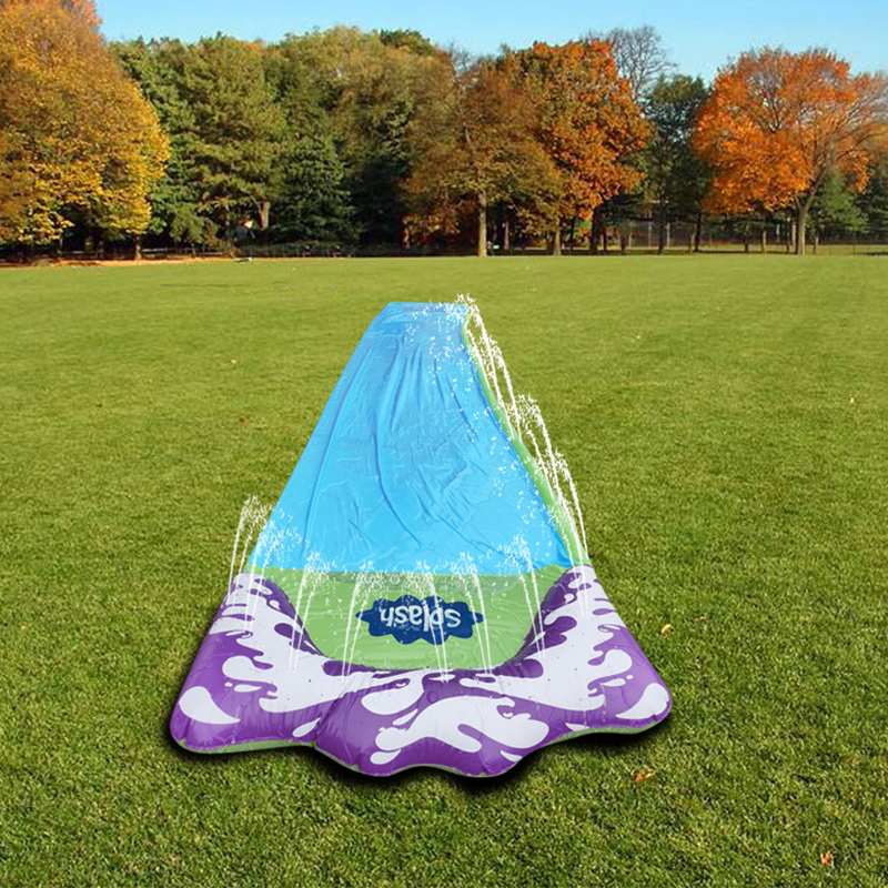4.8m børns vandlegetøj vandrutsjebane sommer græsplæne udendørs græs vand spray plade mand børn surfing slide board havelegetøj