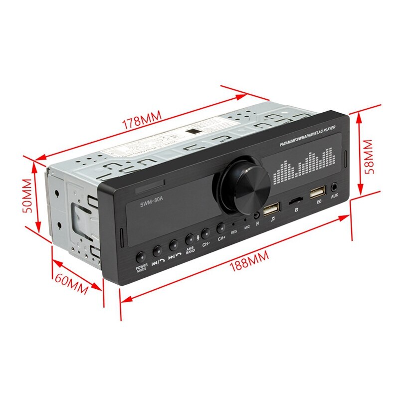Auto Radio Stereo Afstandsbediening Digitale Bluetooth O Muziek Stereo 12V Auto Radio Mp3 Speler Usb/Sd/aux