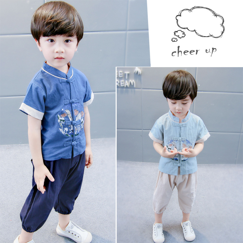 Oude Hanfu Kleding Kinderen Gewaad Voor Stage Kinderen Chinese Traditionele Kostuum Voor Jongen Tang-dynastie Outfit DQS1911