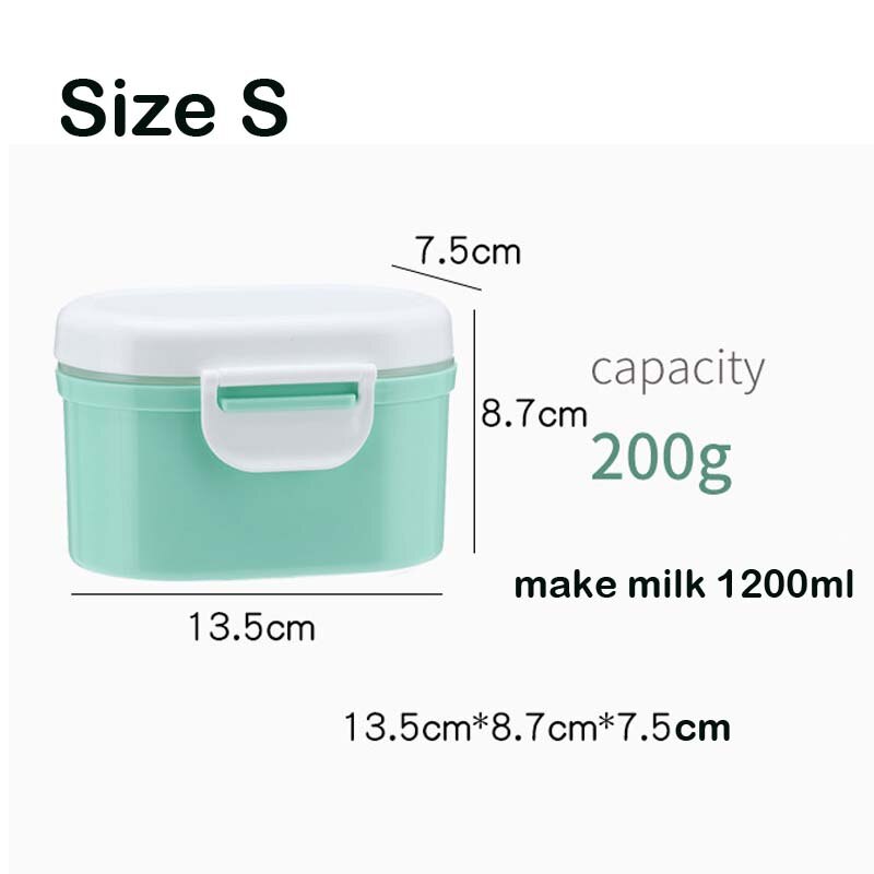 Opbevaringsboks til babymad bærbar mælkepulverbeholder til udendørs formeldispenser