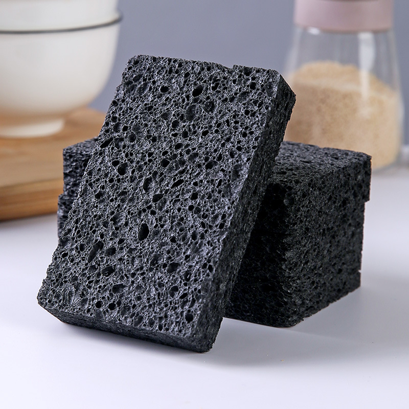 Natural Wood Pulp Dishwashing Cotton Absorbent Wood Pulp Sponge Scouring Pad Cleaning Sponge Stain Remover Dishwashing Cotton: XS（old） / Red