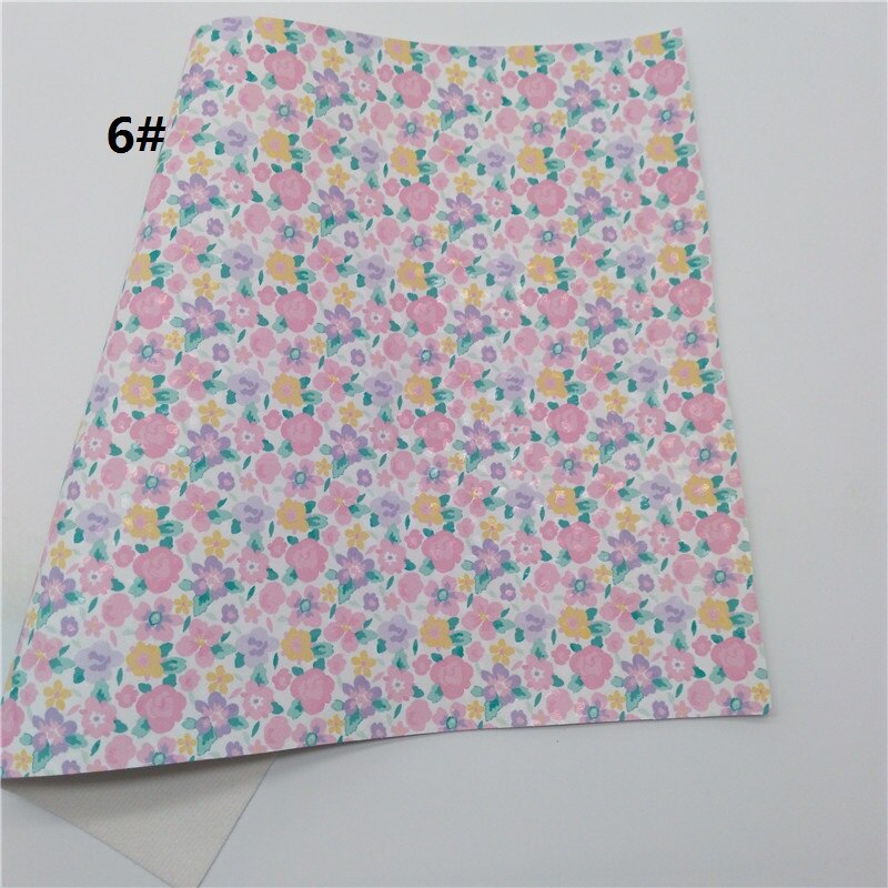 1PC 21X29CM Bloemen Faux Leer Stof, Synthetisch Leer Stof Lakens, PU Leer Voor Maken Bows LEOsyntheticoDIY T248: 6