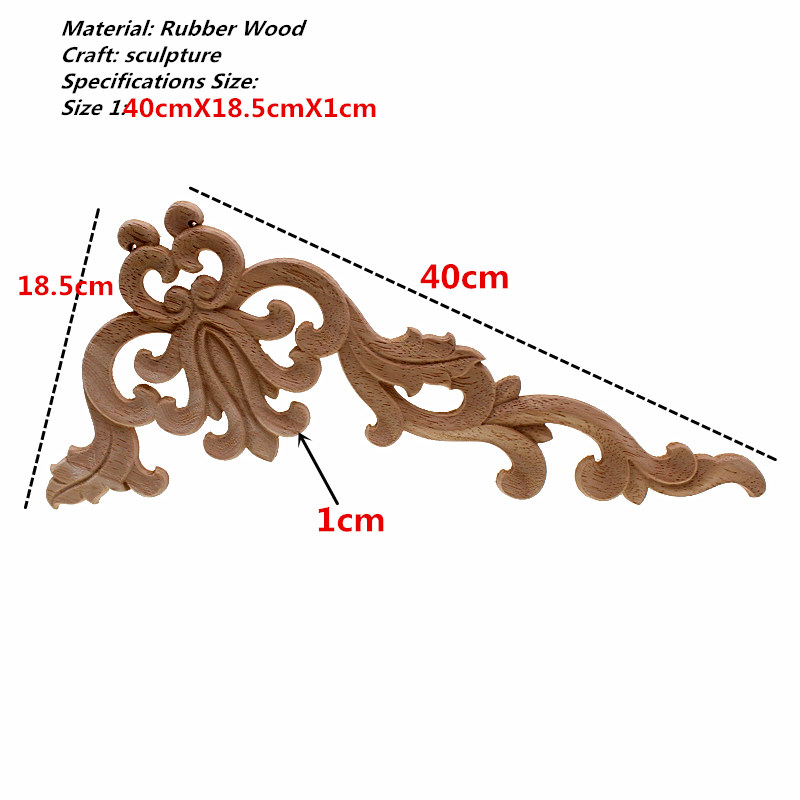 VZLX-Apliques de tallado de madera para muebles, accesorios pequeños de para el hogar, decoración de letras de madera rosa para puerta de armario de cocina y cama: Azul oscuro