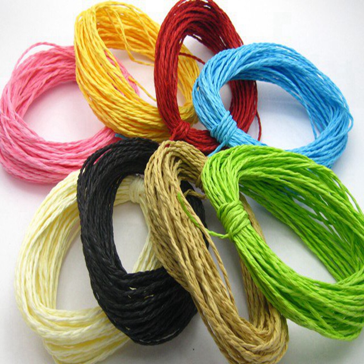 100 Meters Mulberry Paper String Cord Twine Crafting Thread Floristry 10 Colour