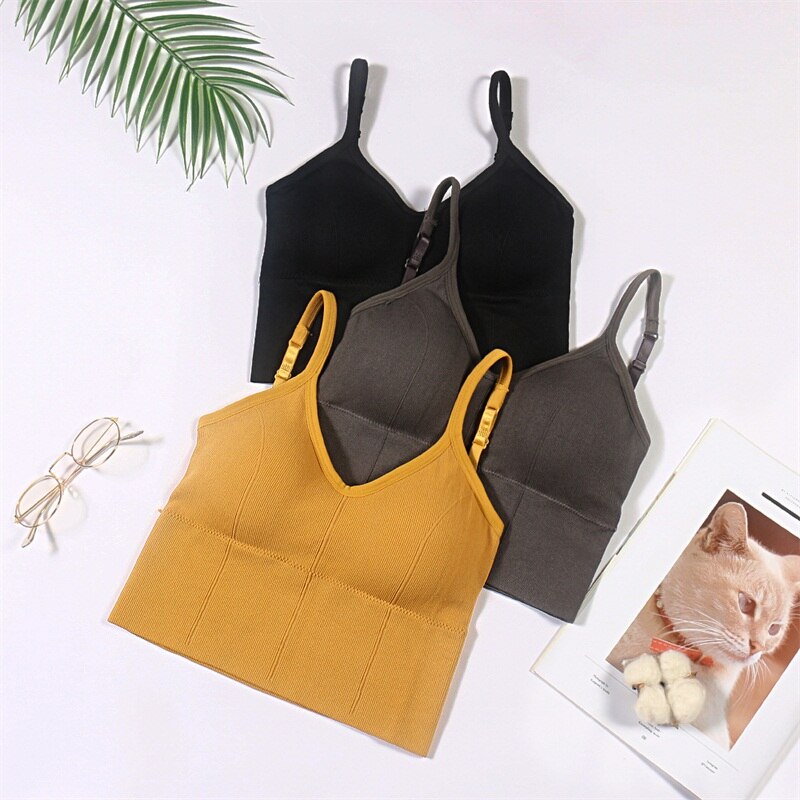 Women Sport Bra Top Black Padded Yoga Brassiere Fitness Sports Tank Top Female Sport Yoga Bra Push Up Sports Bra B0192