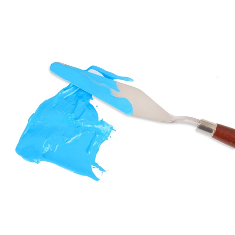 5 pcs Rvs Schilderij Palet Mes Met Plastic Handvat Acryl Gouache Palet Mes Voor Olie Canvas Schilderij Kunstenaar
