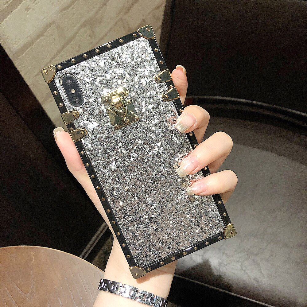 Platz Anti Knock Fall Für Xiao mi Red mi 7 mi 9 Rot mi Hinweis 7 K20 Glänzende Reine Farbe pailletten Abdeckung Für Xiao mi Red mi Hinweis 7 Coque: Red Note 7 / Silver
