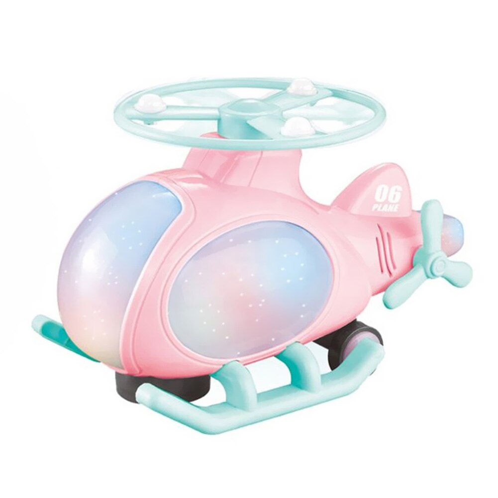 Children's Toy Airplane 360 Degree Rotating Light Music Helicopter Model Helicopter Model With Light Music Cartoon Airplane