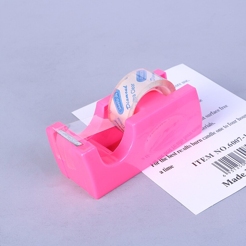 1PC Candy Color Masking Tape Cutter Dispenser School Office Plastic Desktop Tape Dispenser Packing Tape Dispenser 98×40×42mm