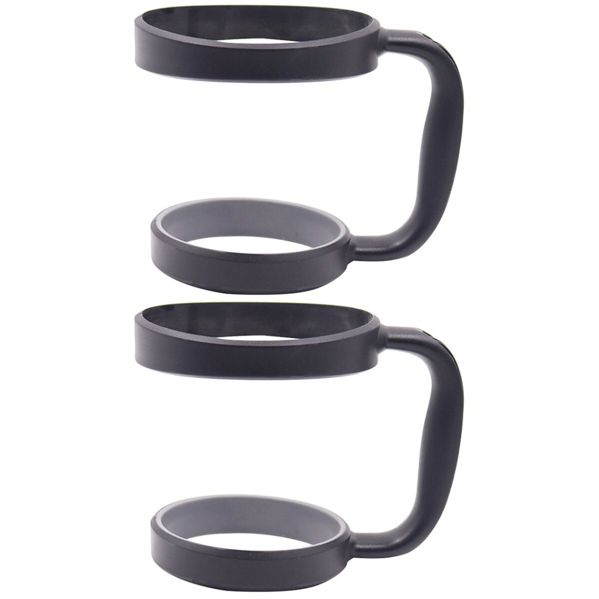 2pcs 30 oz Tumbler Handle Stainless Steel Beer Mug Handle Upgrade Anti-Slip Adjustable Travel Mug Handle (Black): Default Title