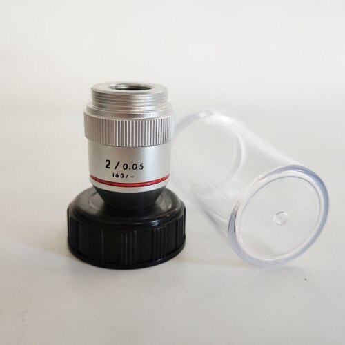 Objective Lens Microscope Low Magnification Objective Lens 1x 2x Infinity Objective Lens Microscope Accessories: 2 times 160