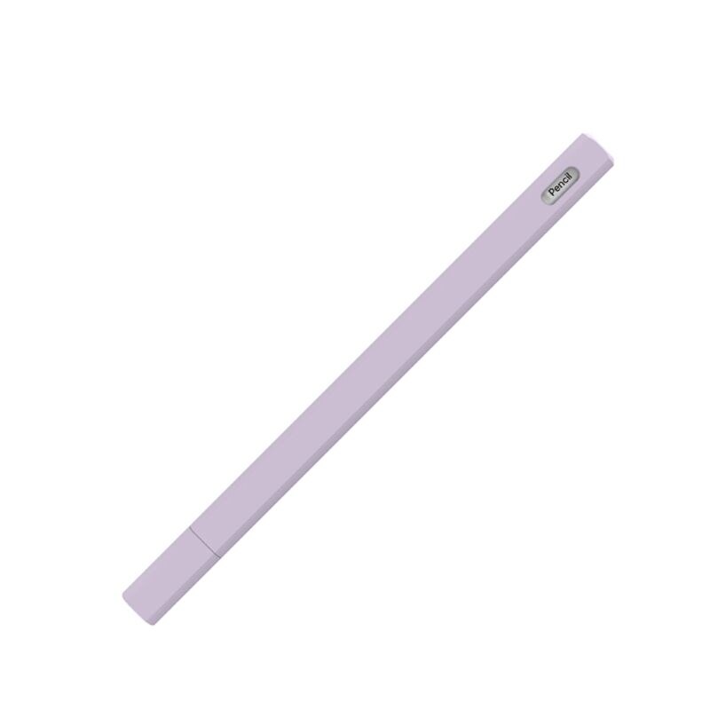 Triangle Anti-scroll Silicone Protective Case Pouch Cap Holder Nib Cover Skin For Apple Pencil 1/2 for iPad Pro Pencil 1st/2nd: Purple Pencil 2