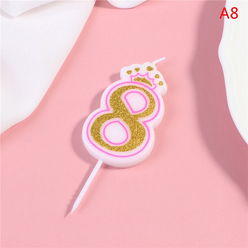 0-9 Nummer Verjaardag Kroon Kaarsen Leeftijd 0-9 Kind Verjaardag Feestartikelen Kaars Decoratie Cake Kaarsen: 8