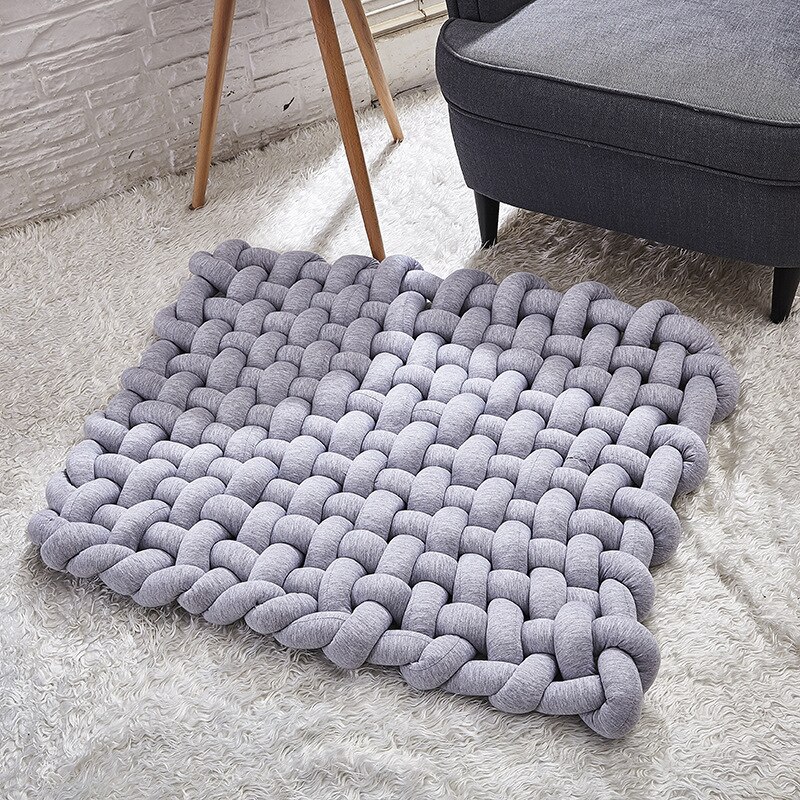 Coarse Twist Hand Woven Mat Kids Climbing Healthy Soft Mat Anti-slip Cushion For Home decor Shooting props DIY knitting