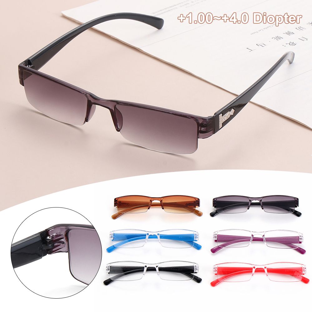 1PC occhiali da lettura unisex donna uomo anziani la moda PC portafoto occhiali da vista presbiti portatili cura della visione ad alta definizione + 1.0 ~ + 4.0