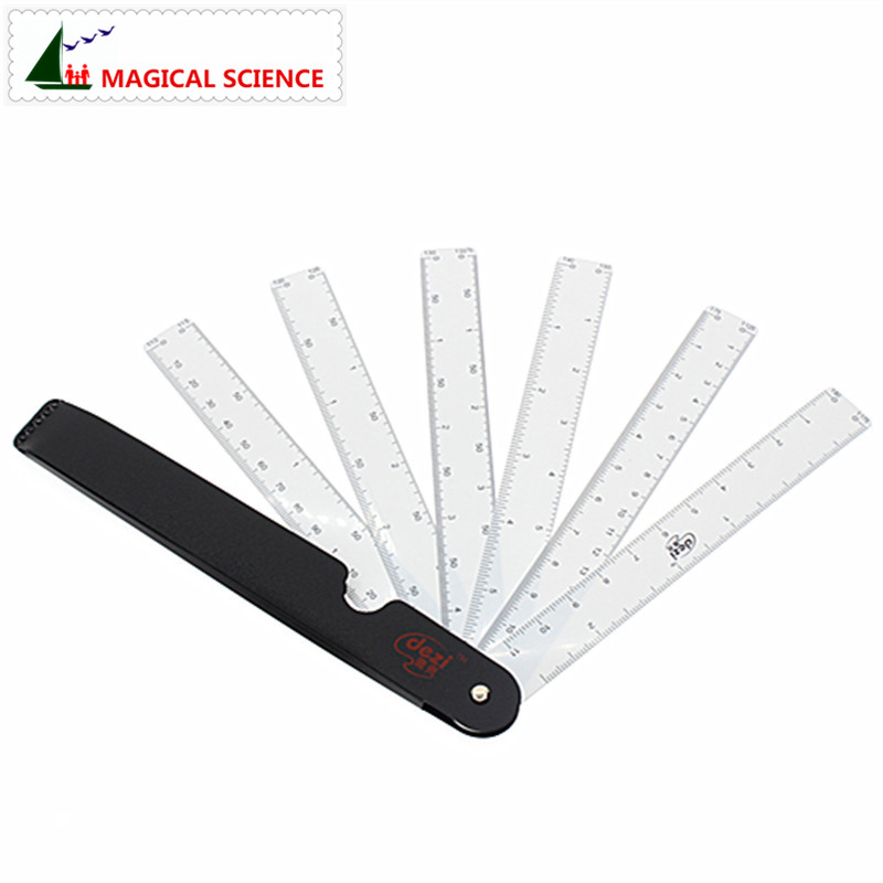 Fan Shape Scale Ruler with 6 Blades for Engineering Architects Multifunctional multiscale 6 sizes foldable rulers