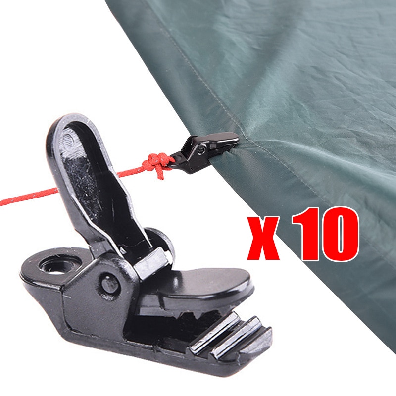 10pcs Alligator clip Lightweight Outdoor Car Nylon plastic Snap Holder Tool Canopy Tent Camping clamp