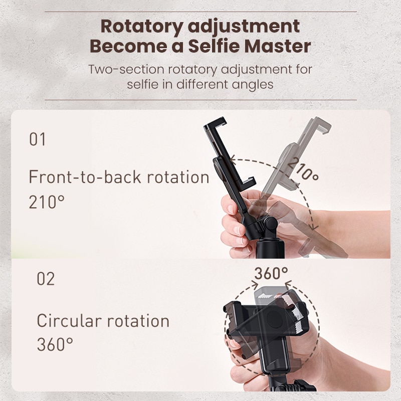 Baseus trådløs bluetooth selfie stick stativ med fjernkontroll shoot utvidbar sammenleggbar monopod for huawei xiaomi smarttelefon