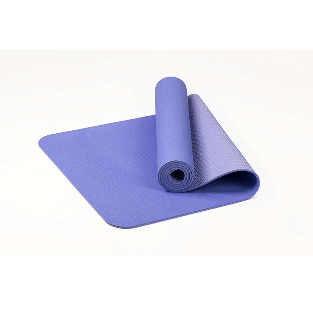 Yoga Mat 6mm Thick TPE - 183x61cm Non-Slip Dual-Color Fitness Pilates Gym Exercise Training Pad