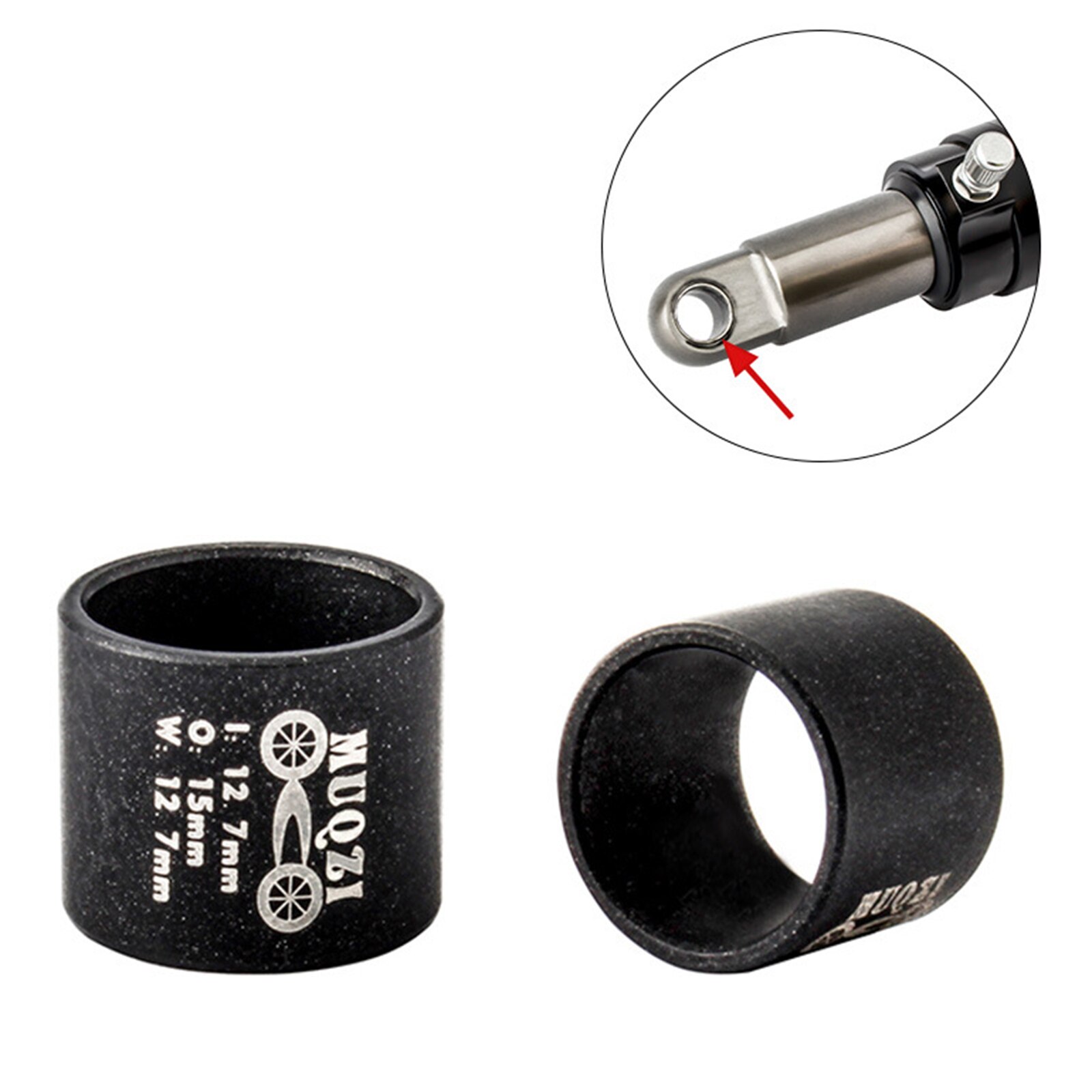 12.7mm Mountain Bike Shock Absorbers DU Bushing Stainless Steel Rear Gallbladder Self-lubricating Bushing Sleeve