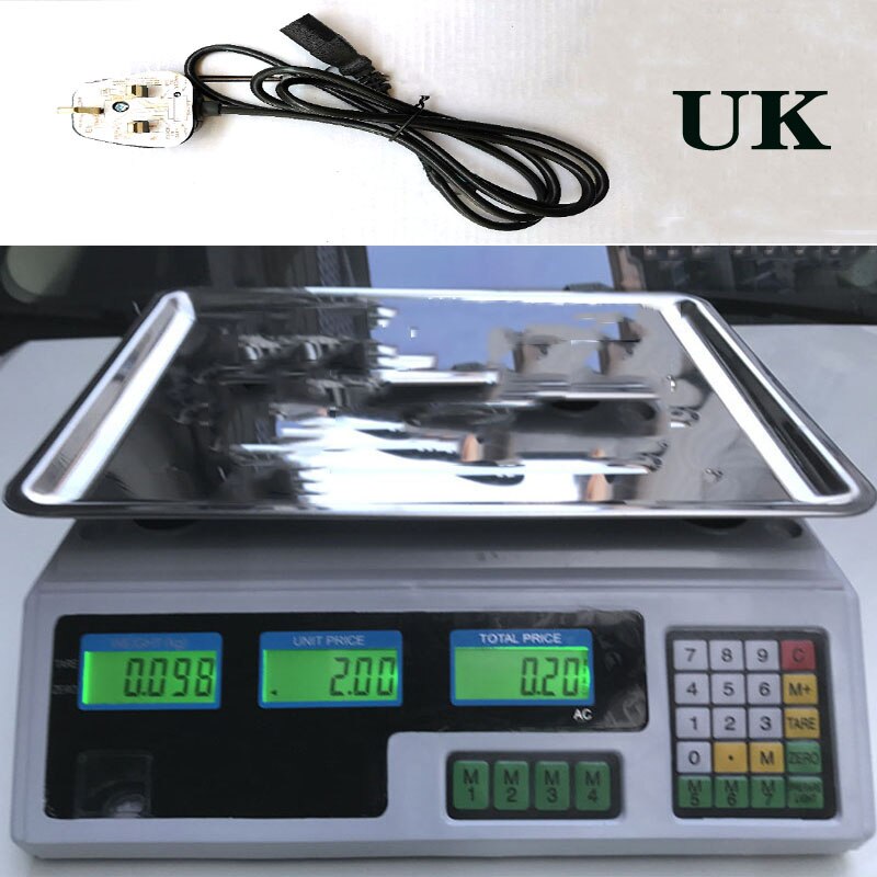 2G-40Kg/5G Draagbare Elektronische Weegschaal Post Voedsel Wegen Keukenweegschaal Led Elektronische Weegschaal Precisie meten: UK