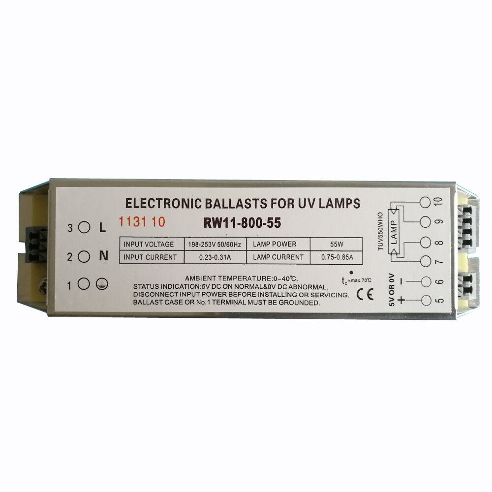 Kiemdodende Lamp Elektronische Ballasten Voor Uv Lampen Ballast RW11-800-55 Uv Lampen 55W