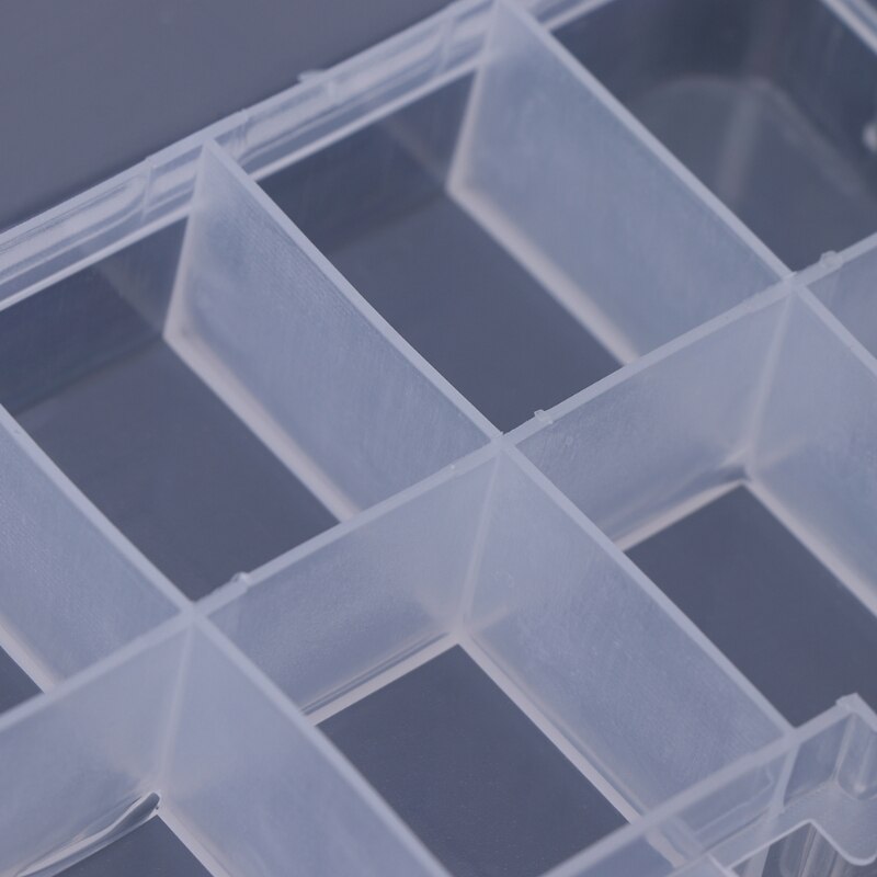10 fächer Klar Kunststoff Lagerung Kasten Schmuck Korn Schraube Organizer Container N1Ha
