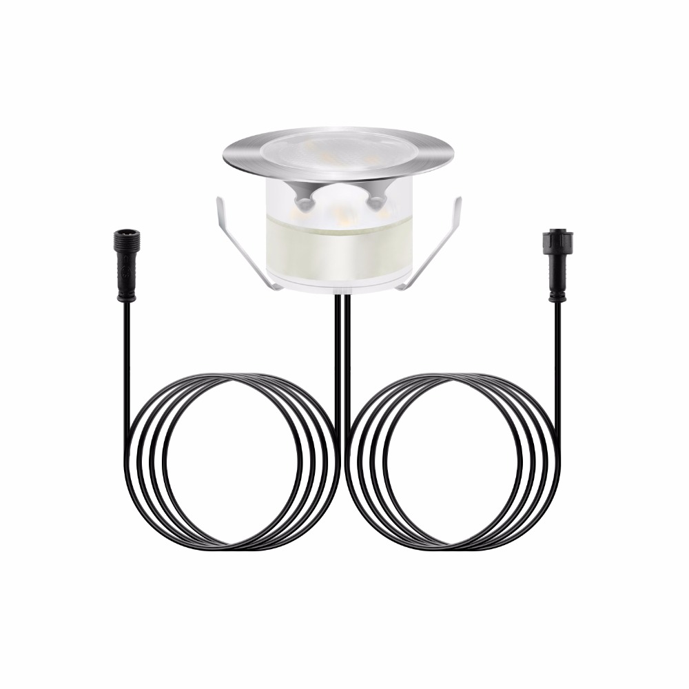 Edelstahl 1 Watt DC12V LED Deck Lampen IP67 SMD2835 FÜHRTE Garten Beleuchtung Terrasse Dekoration Inground Licht Montiert einfüGen