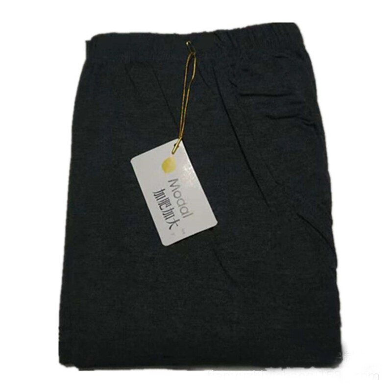 Middelbare leeftijd en oude mannen modale herfst Modale zachte nauwsluitende grote stretch lange onderbroek grote size mannen lang ondergoed: Deep hemp gray / XXL