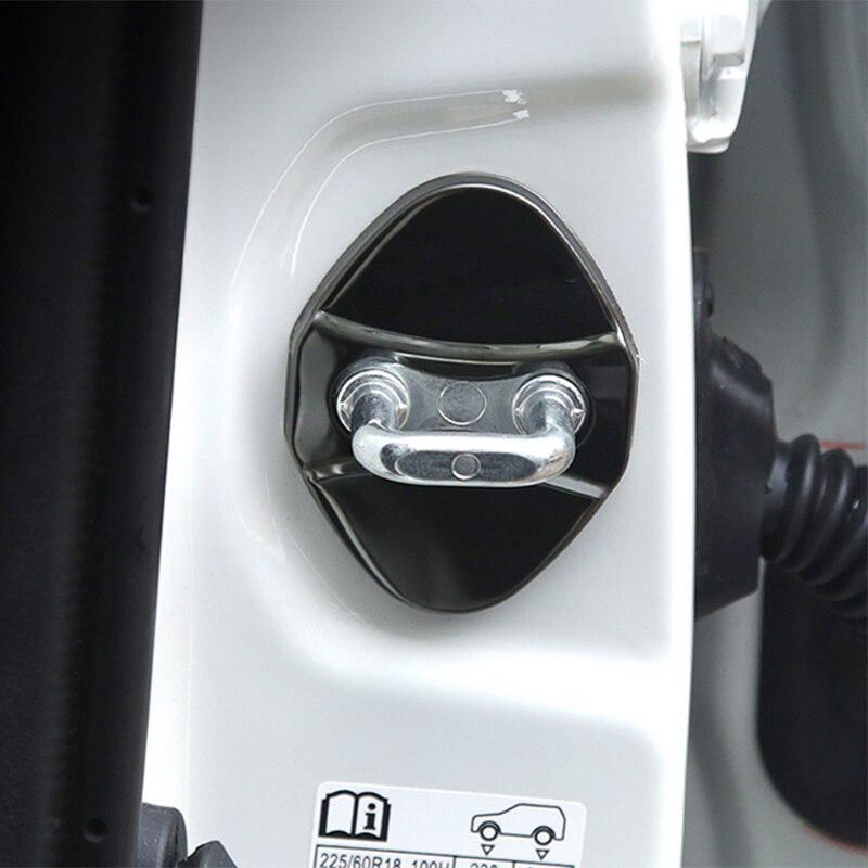 Car Stainless Steel Door Lock Protective Cover For Toyota RAV4