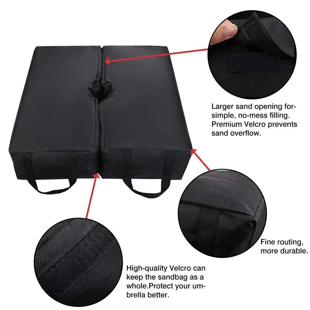 Hight Parasol Stand Bag Portable Weatherproof Umbrella Stand Heavy Duty Sand Bags Base for Outdoor Terrace Beach