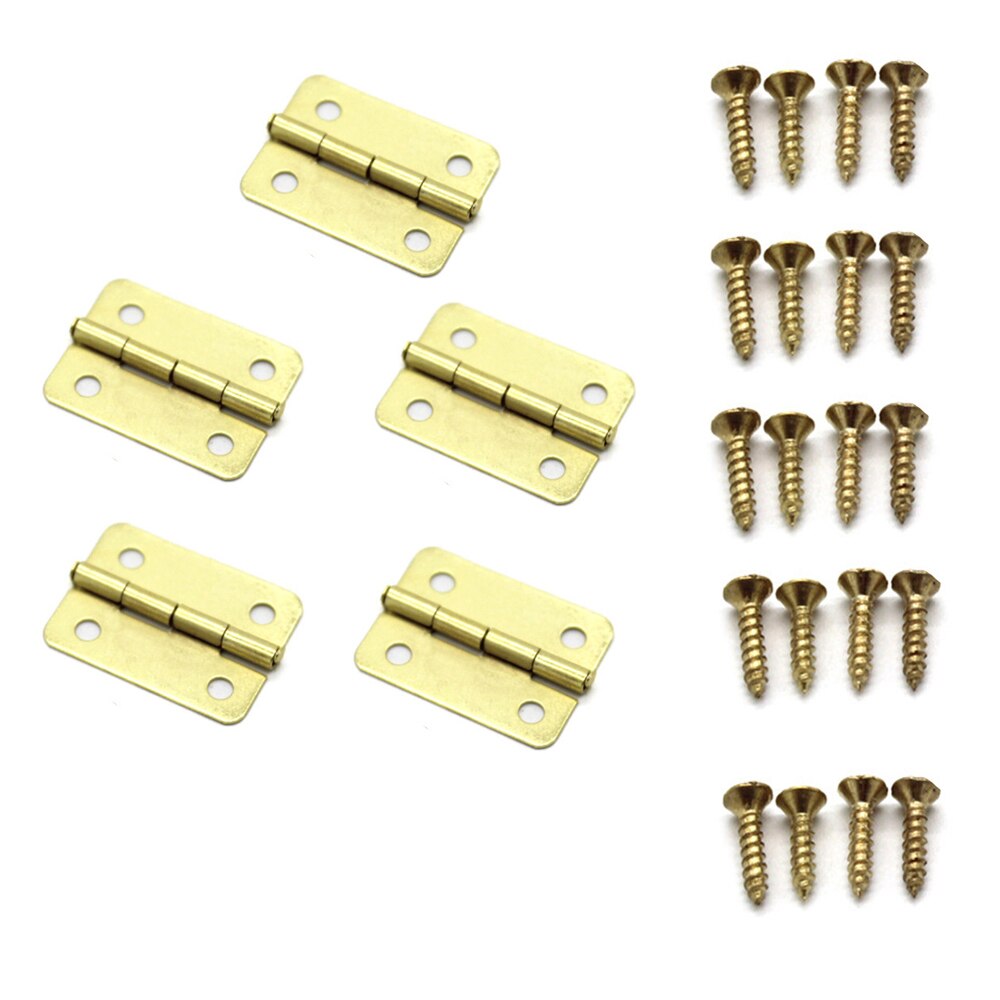 Tiny 20 stks Mini Kleine Metalen Scharnier Kleine Houten Box Prachtige Sieraden Zuiver Koper Deur Scharnieren Hardware Tool supply: 5pcs 23x19mm