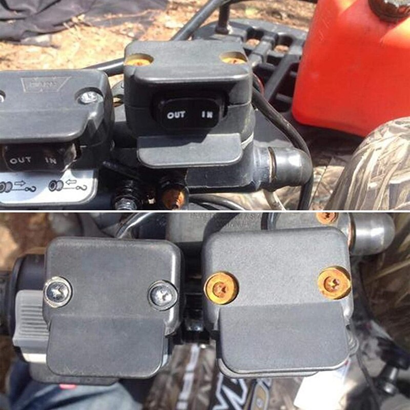 12V ATV Winch Rocker Switch with Handlebar Control Line Kit for ATV/UTV