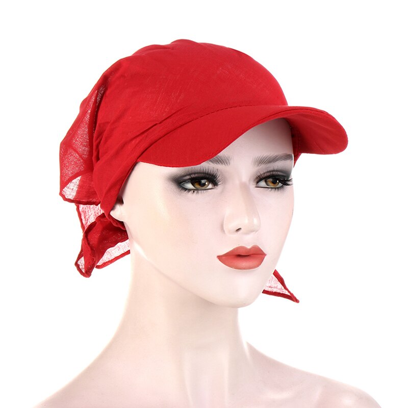 Turban fyrkantig halsduk hatt tryck blommor knyt knut tillbaka bomull baseball keps justerbar dam huvudduk solskydd hatt: 5