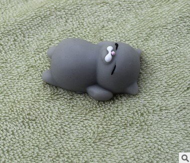 Mini Squishy Cute Animal Antistress Ball Squeeze Soft Sticky Stress Release Funny Toy: Grey Cat