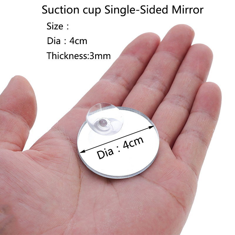 Akrylowe akwarium Betta lustro ryba czołg Pływające okrągłe lustro dla ryb Betta Flowerhorn Cichlid trening 4cm/5cm/6cm/7cm/8cm: BIAŁY