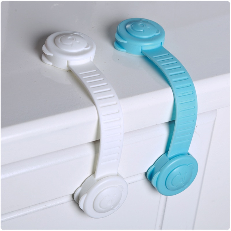 Plastic Child Drawer Lock Kids Safety Security Locks Baby Protection Window Fridge Cabinets Toilet Padlock Door Interlocks