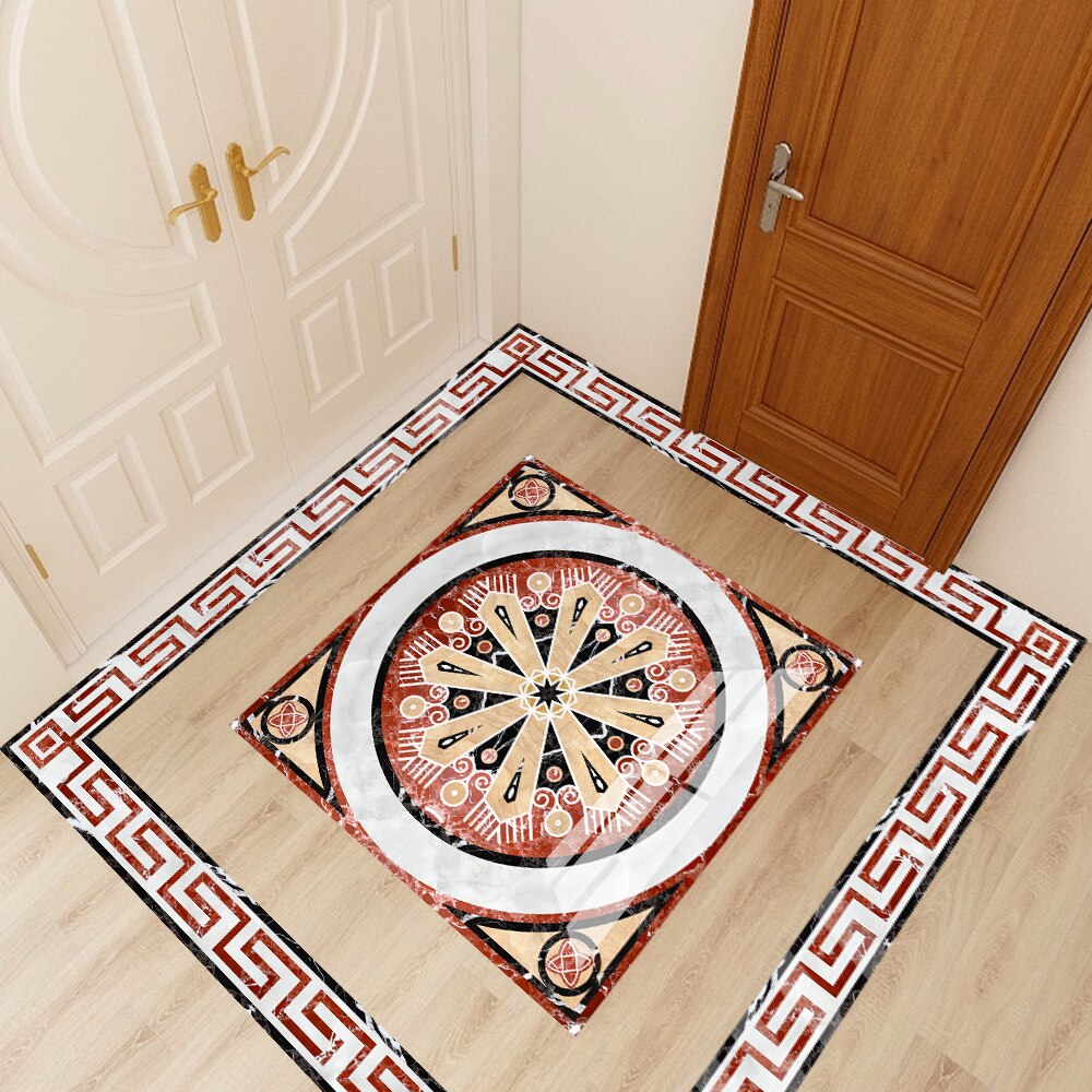 Living room floor stickers European parquet stickers self-adhesive thick ceramic tiles renovation stickers waterproof and wear