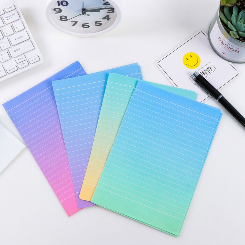 belle enveloppe en-tête petit frais dégradé couleur étudiants écriture fournitures
