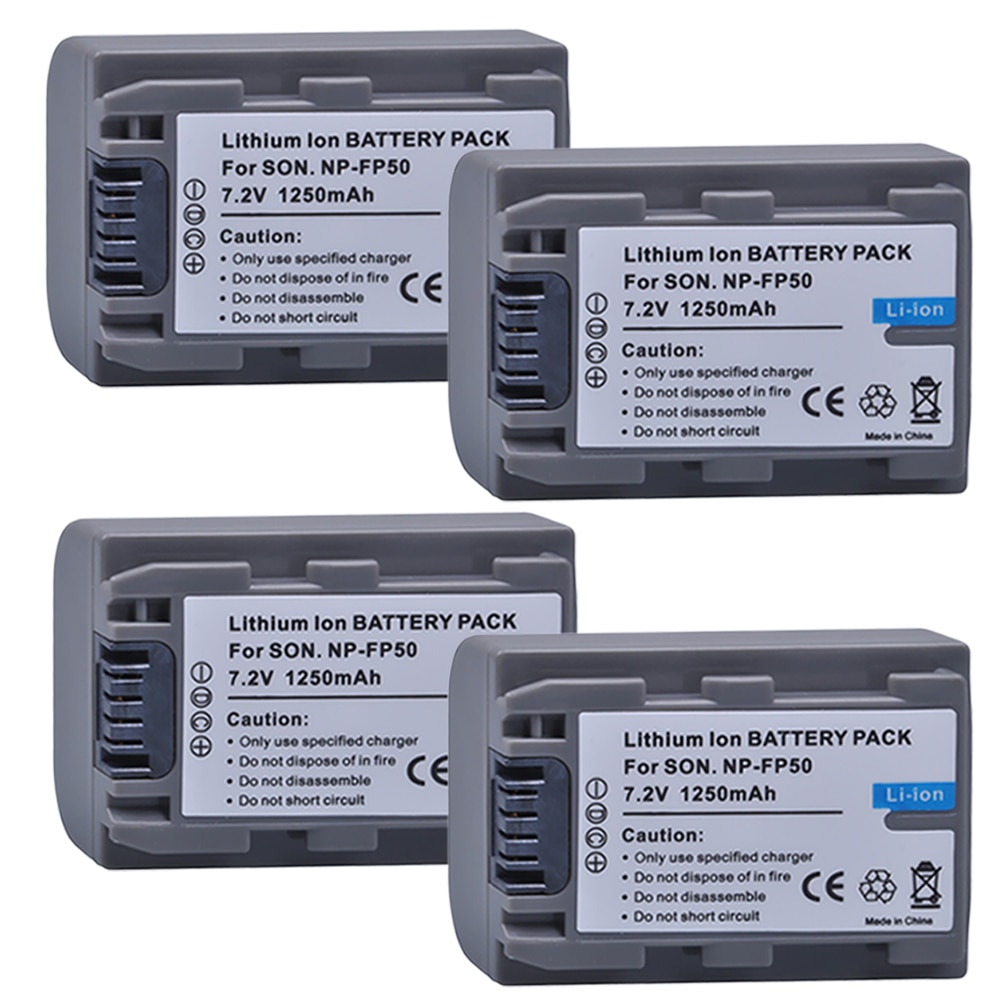 Batmax 1250 mah np -fp50 np fp50 npfp 50 batteri akku til sony dcr -hc30 40 43e 65 85 94e 96 dcr -sr30 hdr -cx 190 e