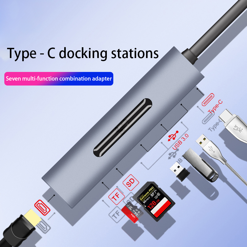 Type C Dock Usb C Hub Adapter Hdmi Converter Tf Sd Usb 3.0 Type-C Voor Notebooks Laptop Docking station Hub